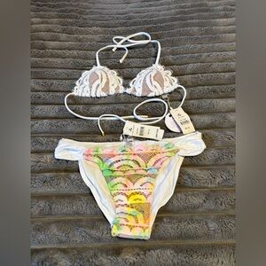 PilyQ PQ Swim lace bikini set. Size S NWT